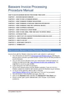 Basware thin client procedure manual