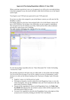TechOne guide - Approval of purchasing requisitions