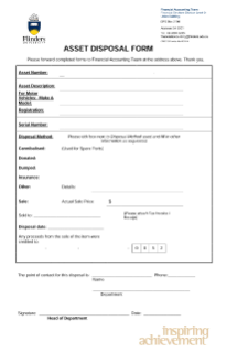 Asset disposal form