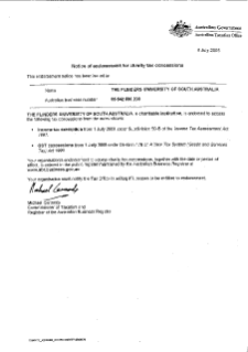 Charity tax concessions certificate 