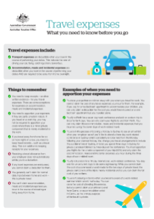 ATO travel expenses summary poster