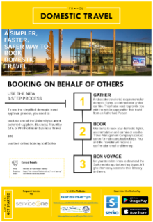 Booking domestic travel on behalf of others QRG