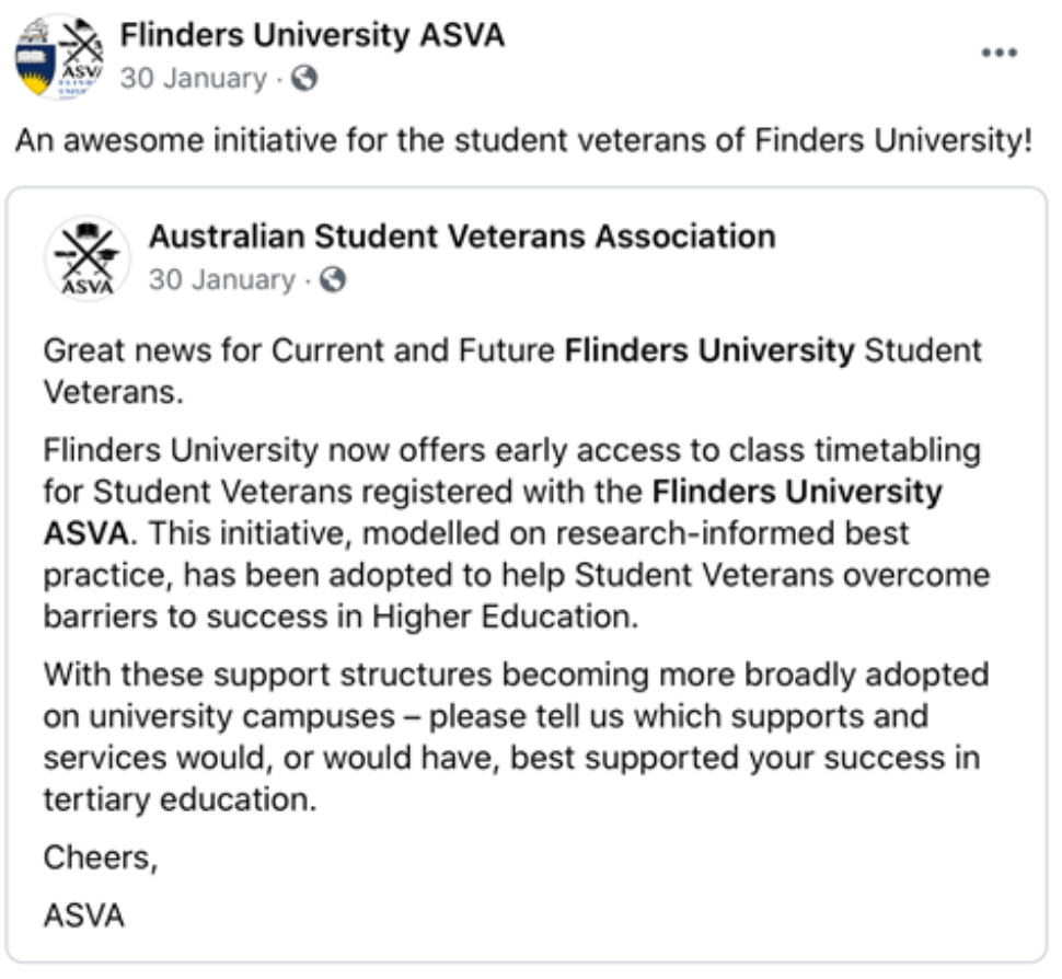 Fig 1: An example of the impact of the advocacy of this student association